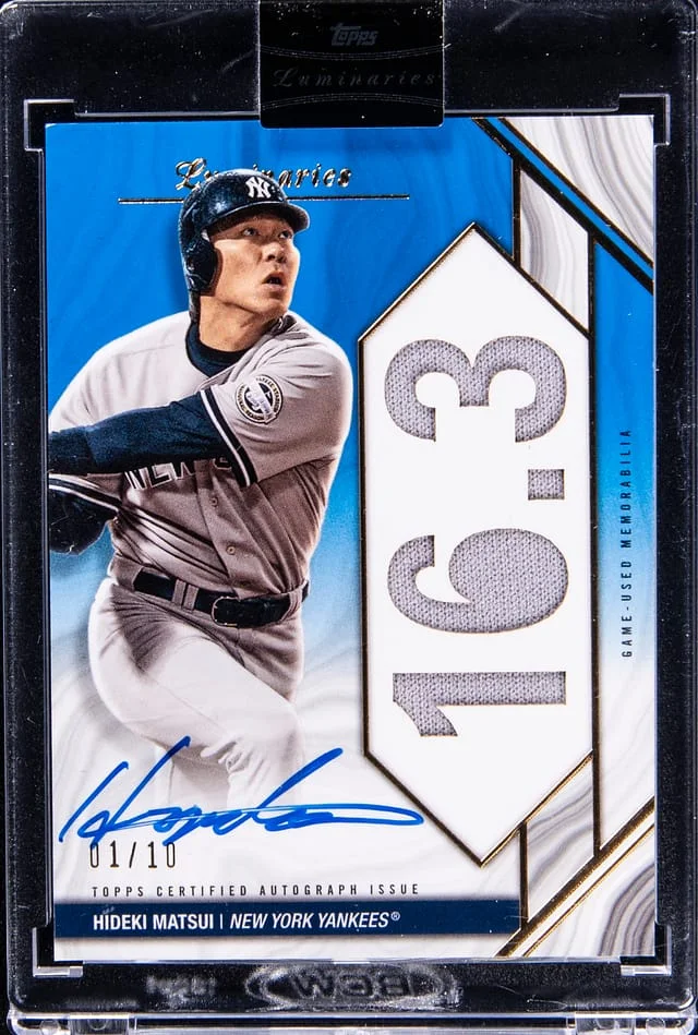 2022 Topps Hideki Matsui Luminaries Home Run Kings Autographed Relics #HRKAR-HM card image