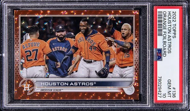 2022 Topps Houston Astros Orange Foilboard #136 card image