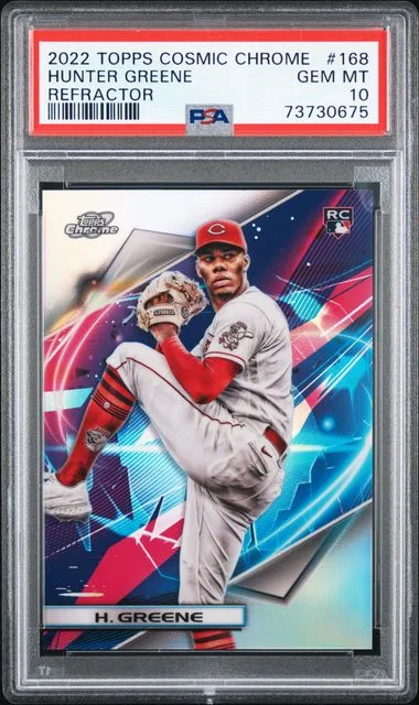 2022 Topps Hunter Greene Cosmic Chrome Refractor #168 card image