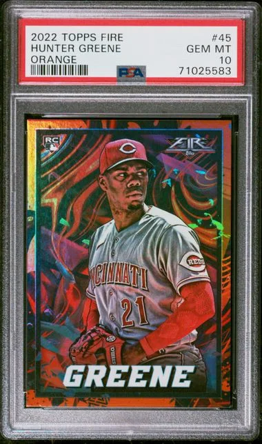 2022 Topps Hunter Greene Fire Orange #45 card image
