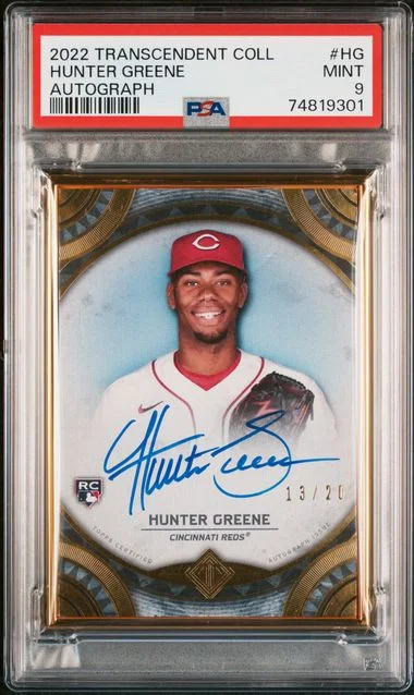 2022 Topps Hunter Greene Transcendent Collection Autographs #TCA-HG card image