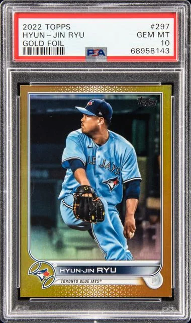 2022 Topps Hyun-Jin Ryu Gold Foil #297 card image