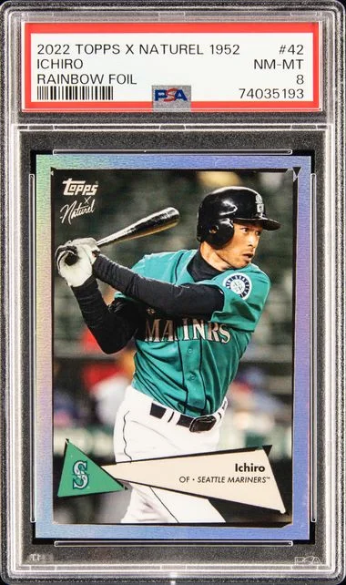 2022 Topps Ichiro X Naturel 1952 Rainbow Foil #42 card image