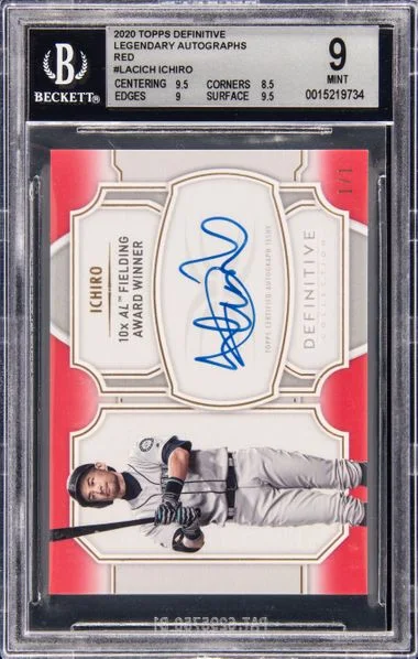 2022 Topps Ichiro Desinitive Legendary Autographs #LAC-ICH card image