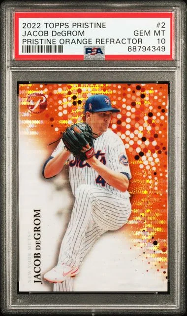 2022 Topps Jacob deGrom Pristine Pristine Orange Refractor #2 card image
