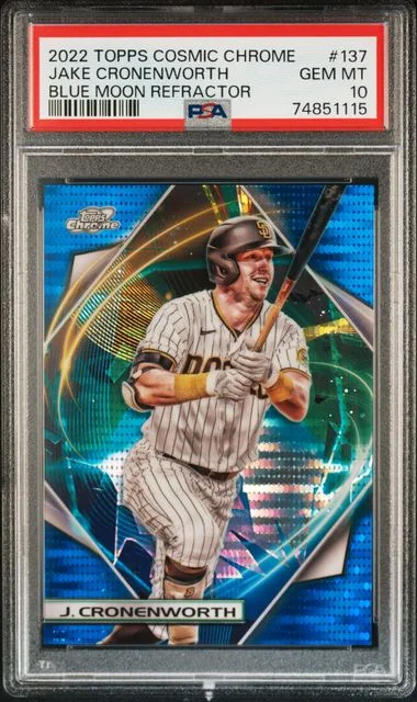 2022 Topps Jake Cronenworth Cosmic Chrome Blue Moon Refractor #137 card image