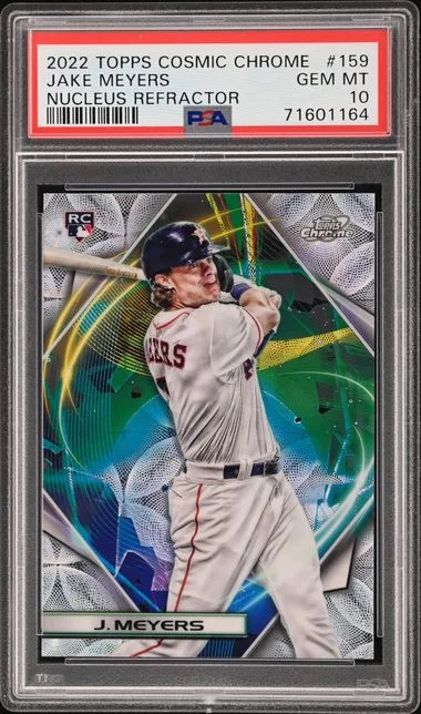 2022 Topps Jake Meyers Cosmic Chrome Blue Moon Refractor #159 card image