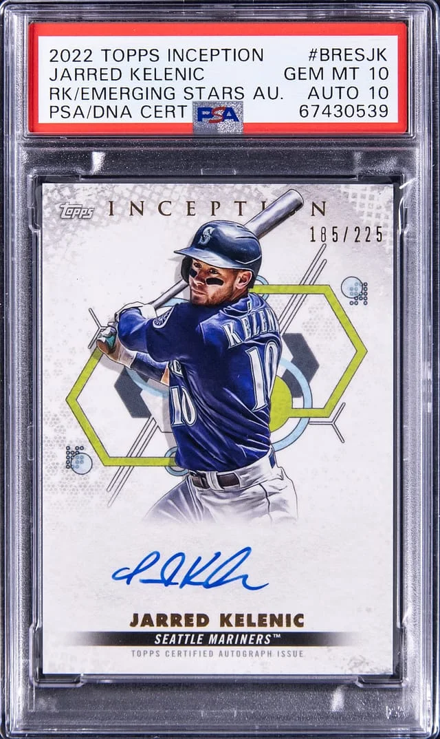 2022 Topps Jarred Kelenic Inception Emerging Stars Autograph #BRESJK card image