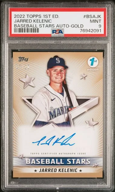 2022 Topps Jarred Kelenic 1st Edition Baseball Stars Autographs Gold #BSA-JK card image