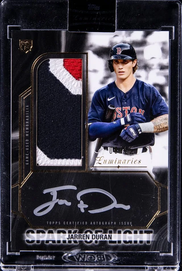 2022 Topps Jarren Duram Luminaries Spark of Light Autograph Patch #SLP-JD card image