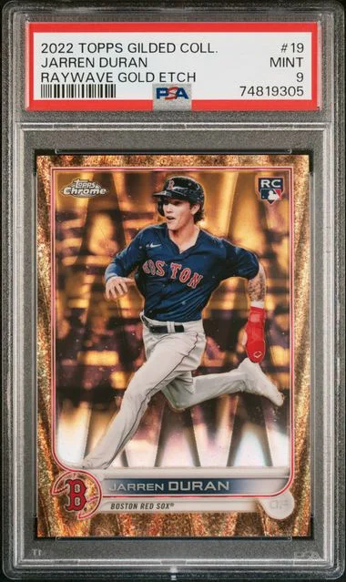 2022 Topps Jarren Duran Gilded Collection Raywave Gold Etch #19 card image