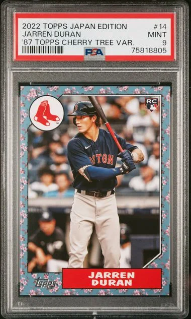 2022 Topps Jarren Duran Japan Edition 1987 Topps Cherry Tree Variation #87B-14 card image