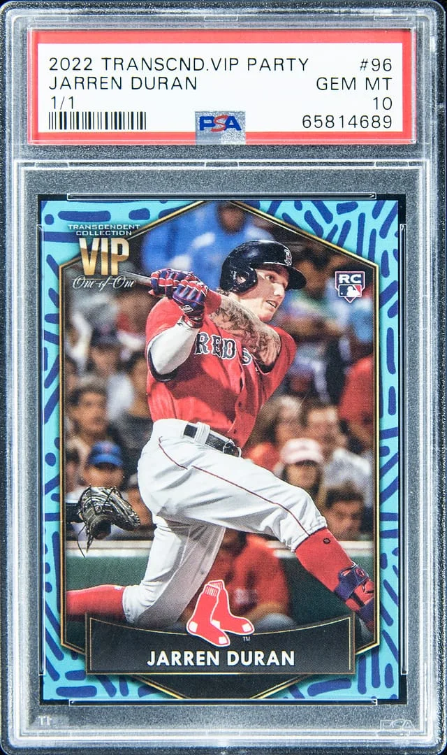 2022 Topps Jarren Duran Transcendent VIP Party #96 card image