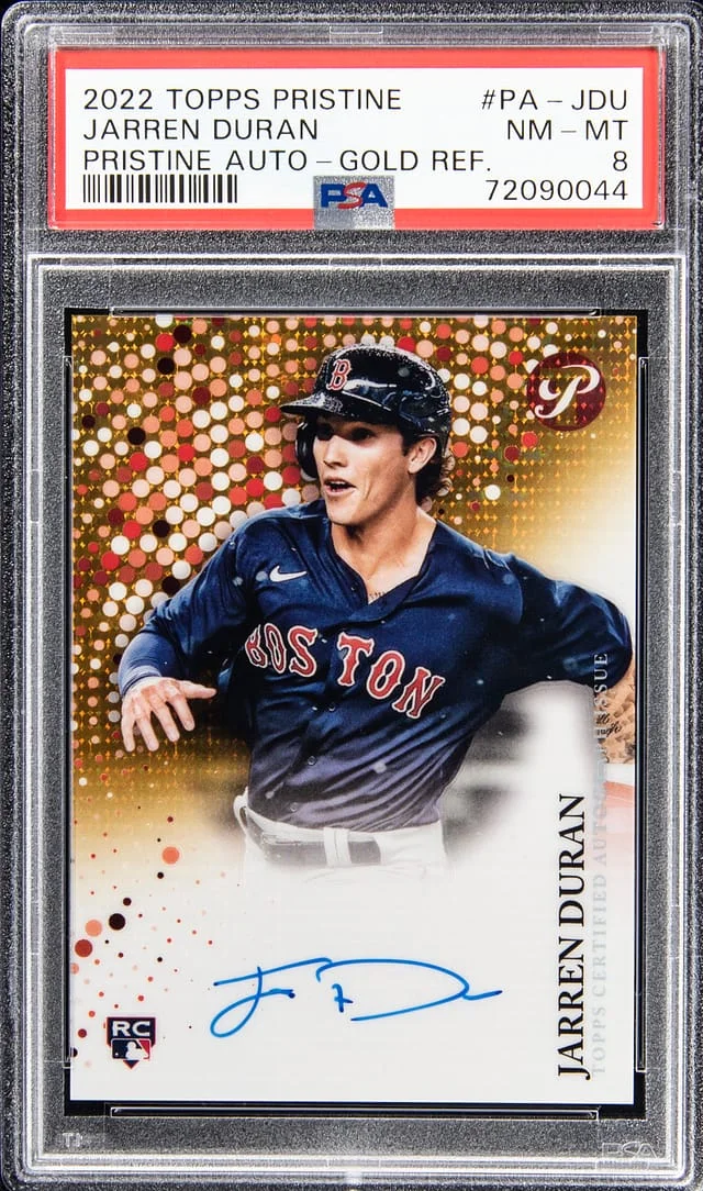 2022 Topps Jarren Duran Pristine Pristine Autograph - Gold Refractor #PA-JDU card image