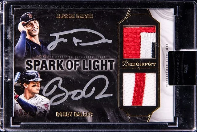 2022 Topps Jarren Duran/Bobby Dalbec Luminaries Spark of Light #SLDP-DD card image