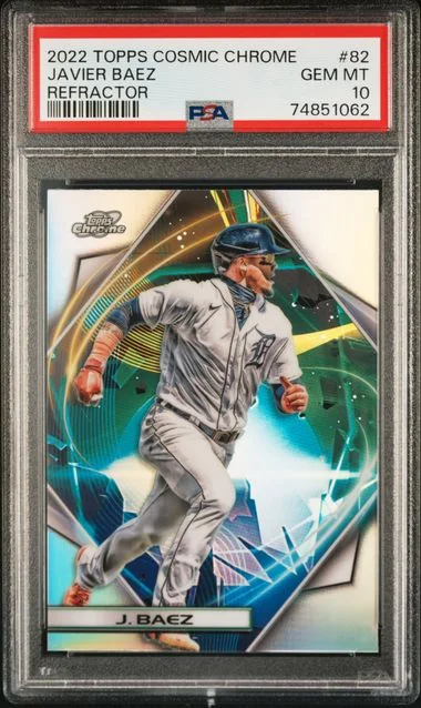 2022 Topps Javier Baez Cosmic Chrome Refractor #82 card image