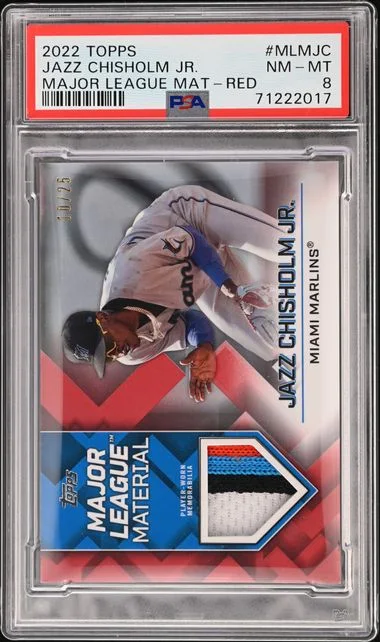2022 Topps Jazz Chisholm Jr. Major League Material Red #MLM-JC card image