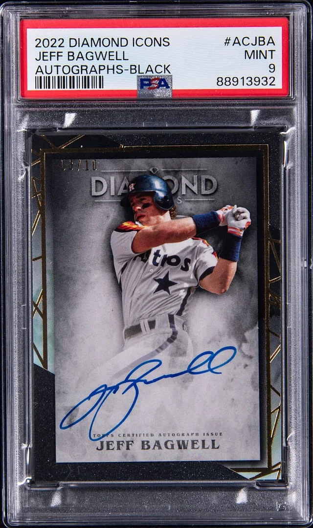2022 Topps Jeff Bagwell Diamond Icons Autographs Black #AC-JBA card image