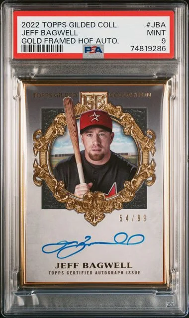 2022 Topps Jeff Bagwell Gilded Collection Gold Framed Hall Of Famers Autographs #JBA card image