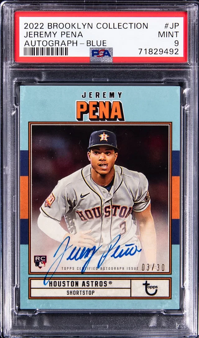 2022 Topps Jeremy Pena Brooklyn Collection Blue #AC-JP card image