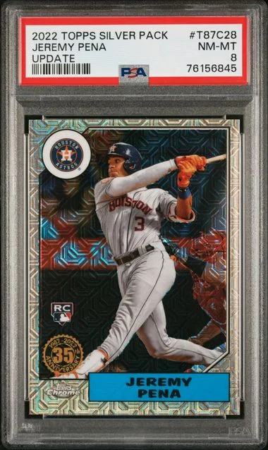 2022 Topps Jeremy Pena Silver Pack 1987 Chrome Promo #T87C28 card image