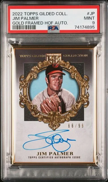 2022 Topps Jim Palmer Gilded Collection Gold Framed Hall Of Famers Autographs #HAFA-JP card image