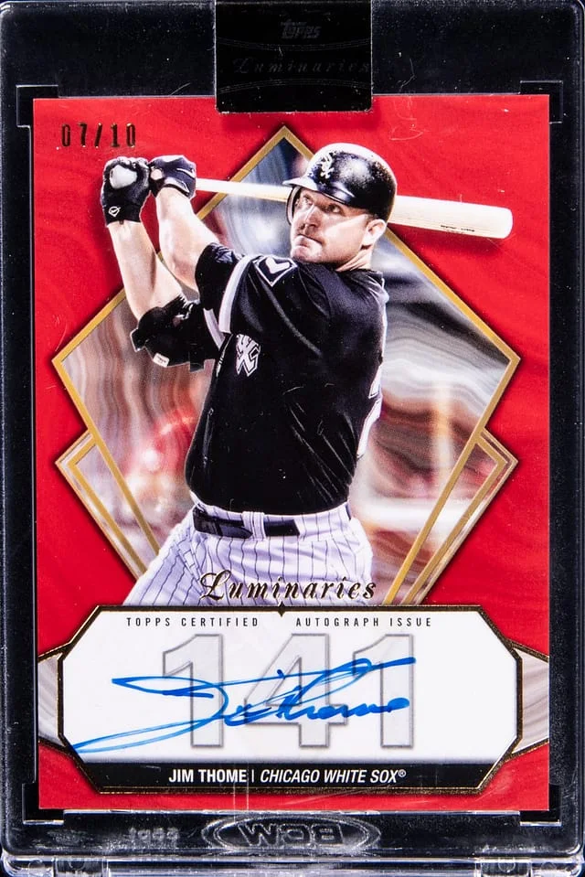 2022 Topps Jim Thome Luminaries Hit Kings Autographs Red #HK-JT card image
