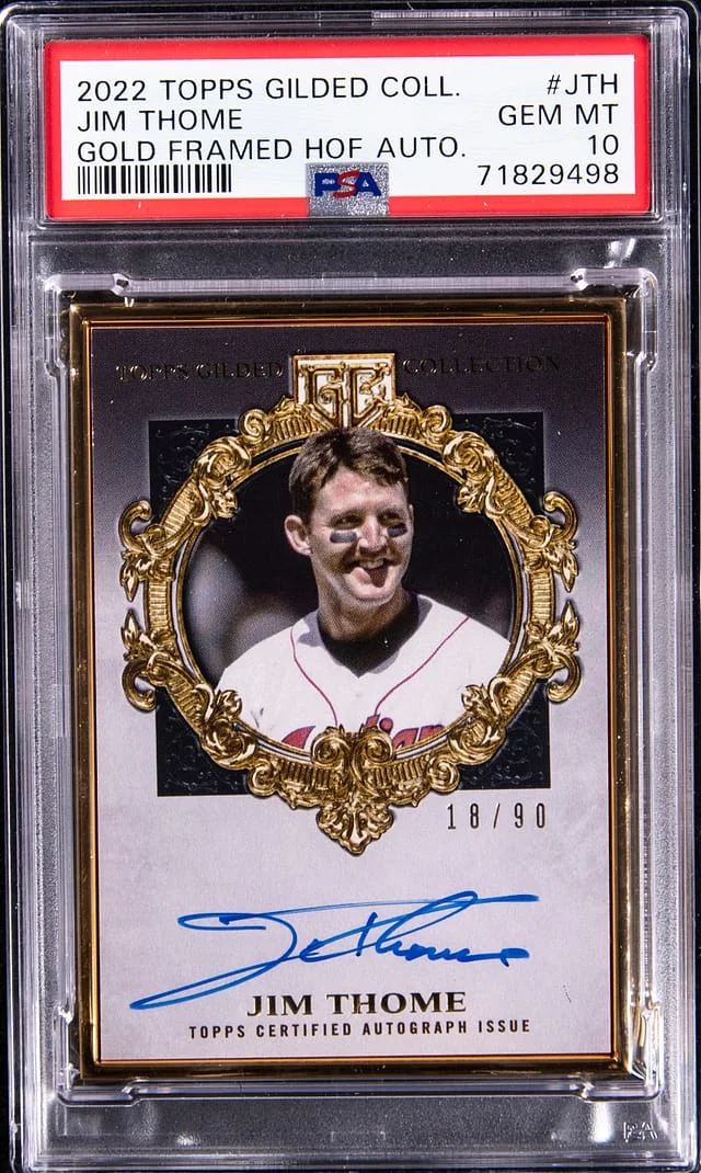 2022 Topps Jim Thome Gilded Collection Gold Framed Hall of Fame #JTH card image