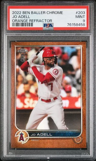 2022 Topps Jo Adell Ben Baller Chrome Orange Refractor #203 card image