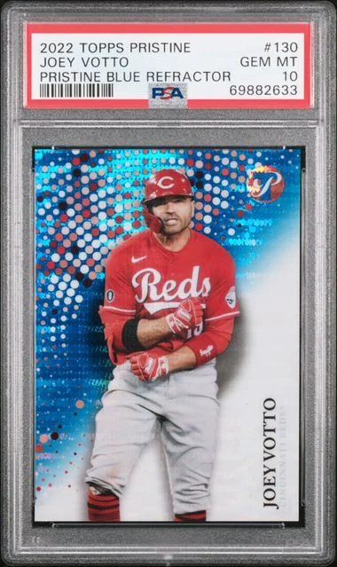 2022 Topps Joey Votto Pristine Pristine Blue Refractor #130 card image