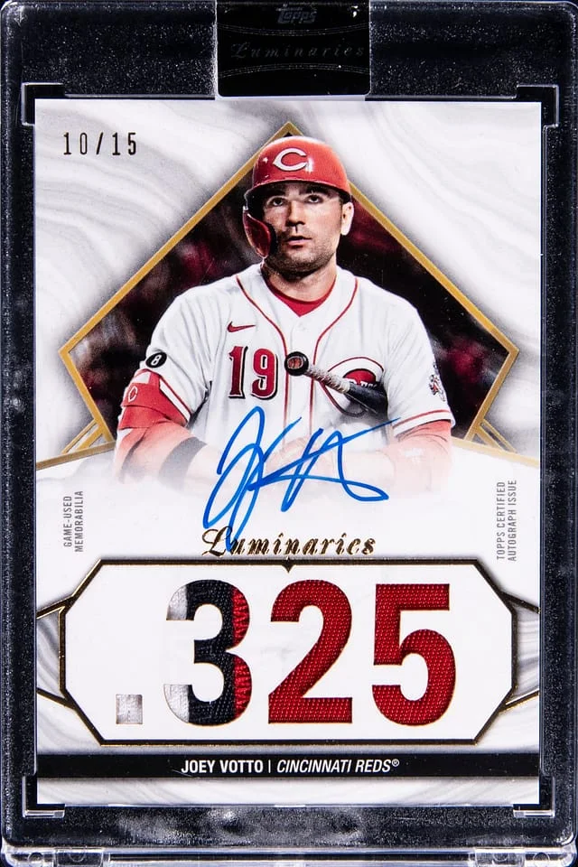 2022 Topps Joey Votto Luminaries Hit Kings Autographed Patches #HRAP-JV card image