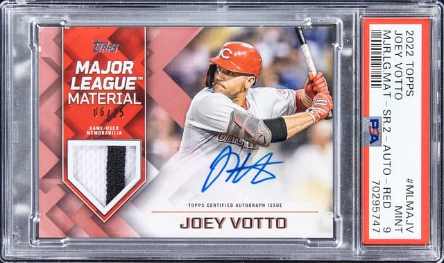 2022 Topps Joey Votto Major League Material - Series 2 - Autograph - Red #MLMAJV card image