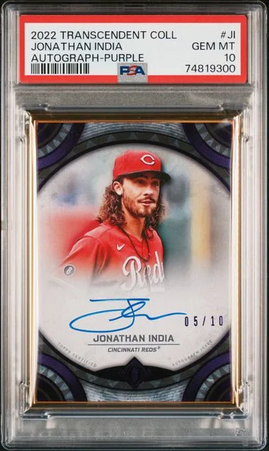 2022 Topps Jonathan India Transcendent Collection Autographs Purple #JI card image