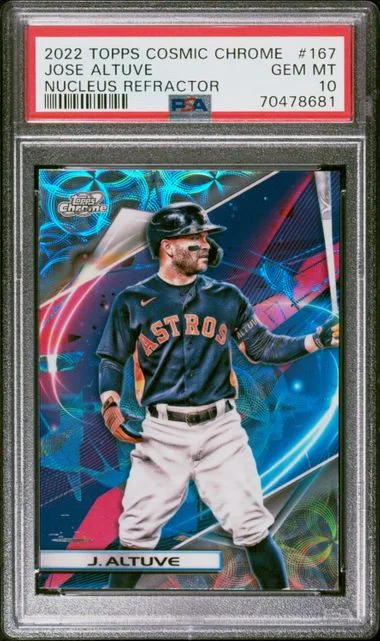 2022 Topps Jose Altuve Cosmic Chrome Nucleus Refractor #167 card image