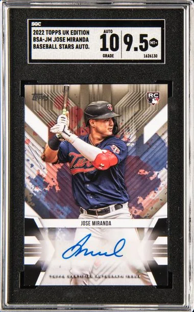 2022 Topps Jose Miranda UK Edition Superstars Autographs #BSA-JM card image