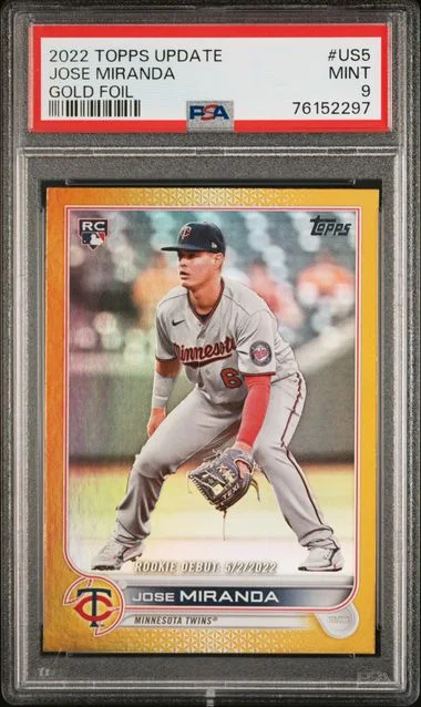 2022 Topps Jose Miranda Gold Foil #US5 card image