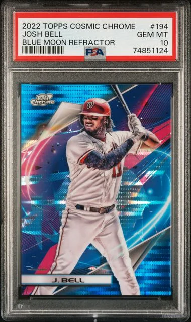 2022 Topps Josh Bell Cosmic Chrome Blue Moon Refractor #194 card image