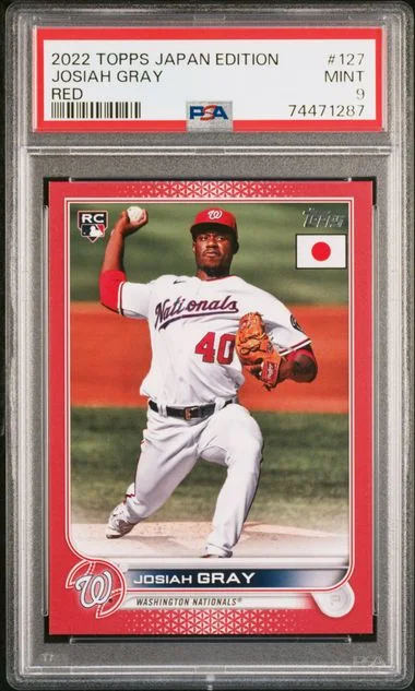 2022 Topps Josiah Gray Japan Edition Red #127 card image
