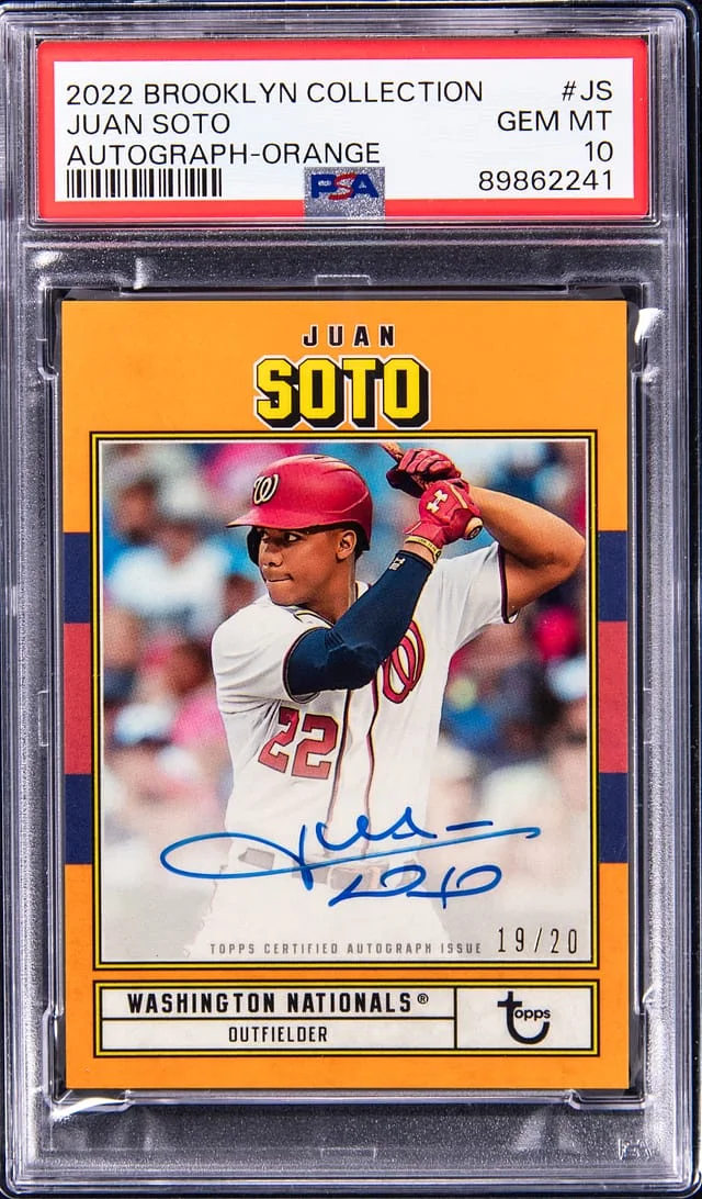 2022 Topps Juan Soto Brooklyn Collection Autograph Orange #AC-JS card image