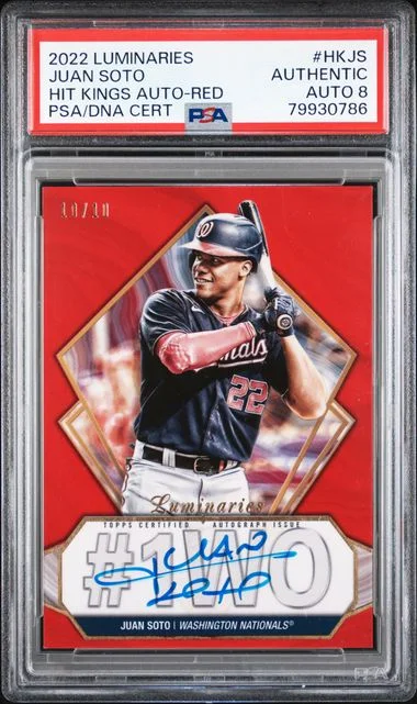 2022 Topps Juan Soto Luminaries HIT Kings Autographs Red #HKJS card image