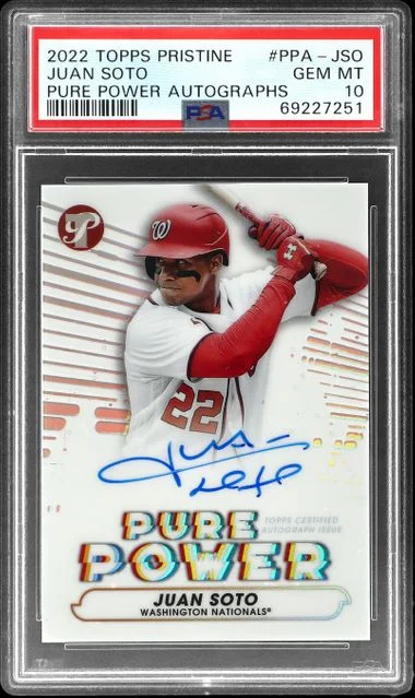 2022 Topps Juan Soto Pristine Pure Power Autographs #PPA-JSO card image