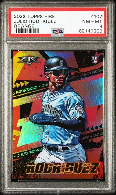 2022 Topps Julio Rodriguez Fire #107 card image