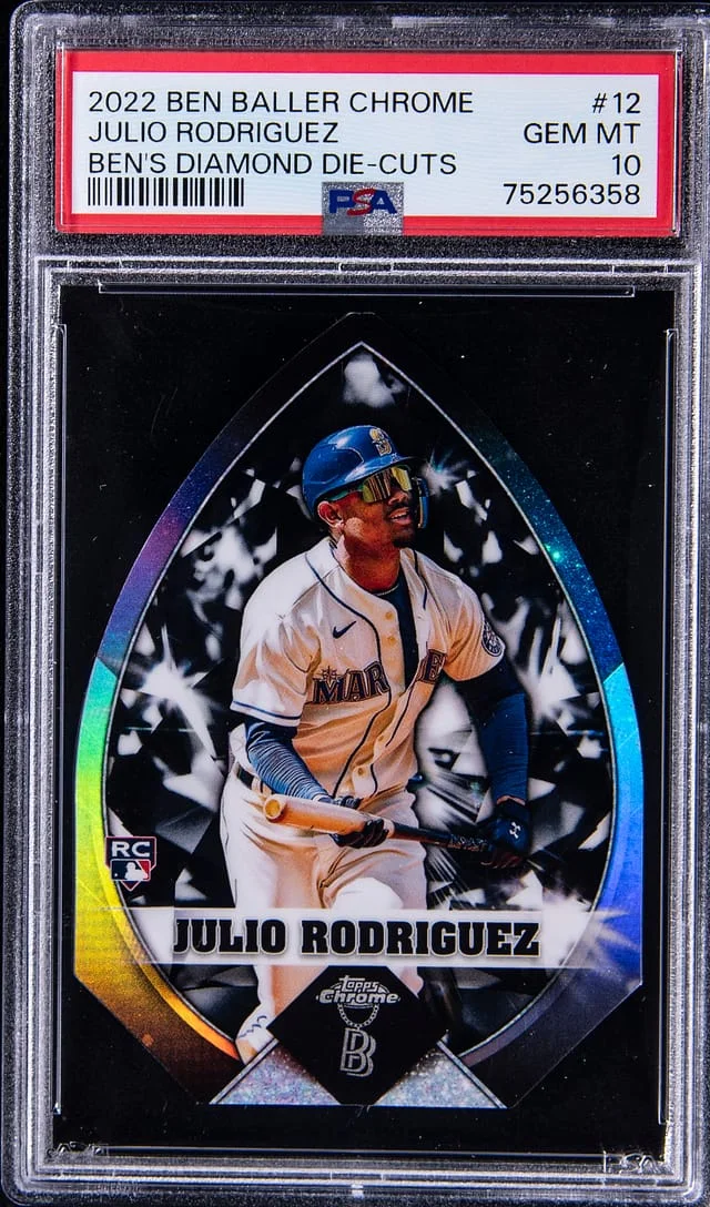 2022 Topps Julio Rodriguez Ben Baller Chrome Ben's Diamond Die-Cuts #12 card image