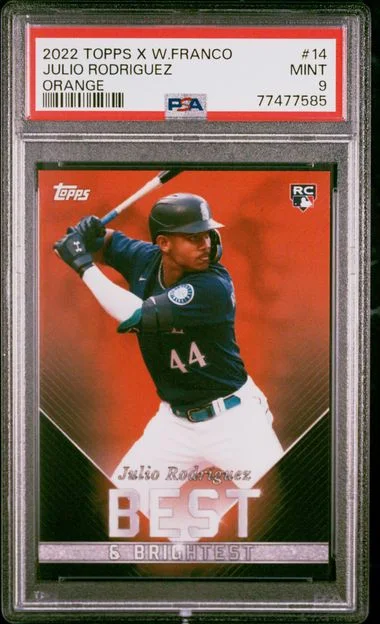 2022 Topps Julio Rodriguez X Wander Franco Orange #14 card image
