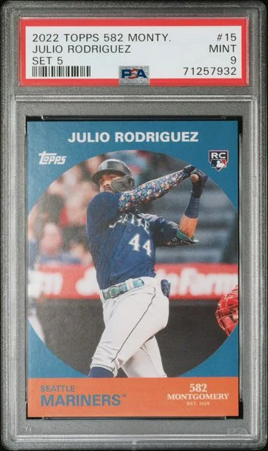 2022 Topps Julio Rodriguez X Bobby Witt Jr. Crown Collection Silver Rainbow Foilboard #15 card image