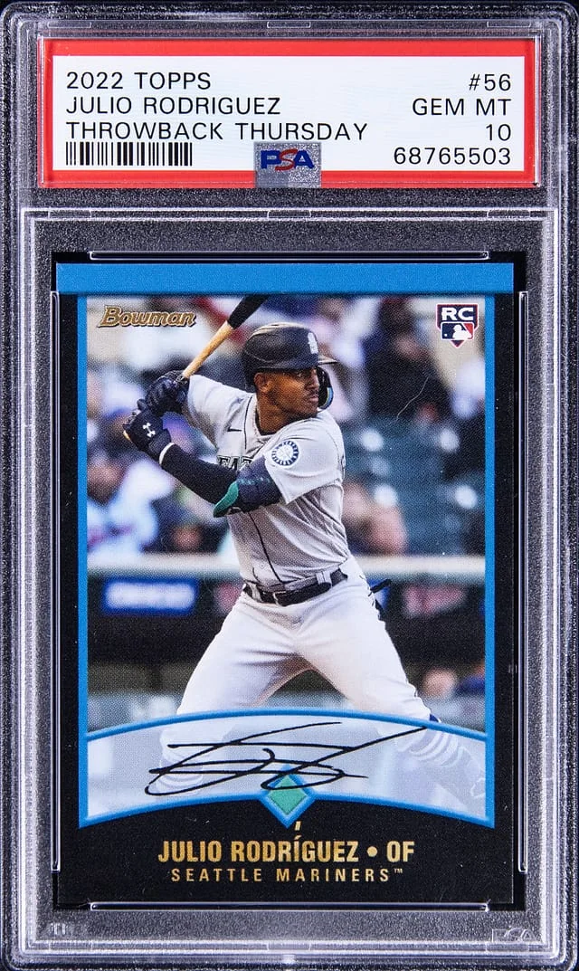 2022 Topps Julio Rodriguez Throwback Thursday #56 card image