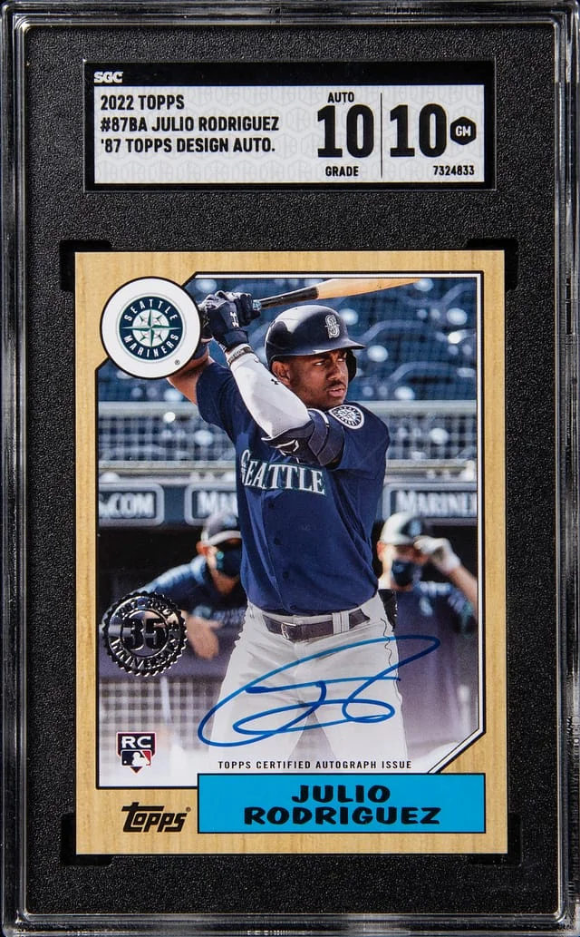 2022 Topps Julio Rodriguez 87 Topps Design Autograph #87BA-JRO card image
