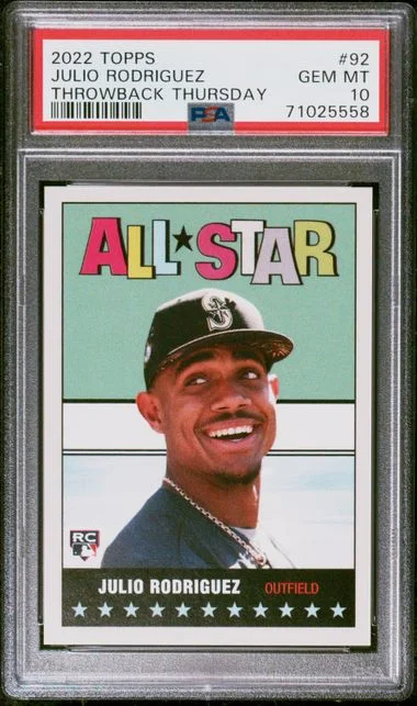 2022 Topps Julio Rodriguez Throwback Thursday #92 card image