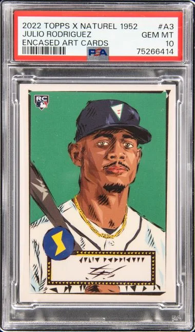 2022 Topps Julio Rodriguez X Naturel 1952 Encased Art Cards #A3 card image