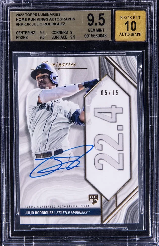 2022 Topps Julio Rodriguez Luminaries Home Run Kings Autographs #HRKJR card image